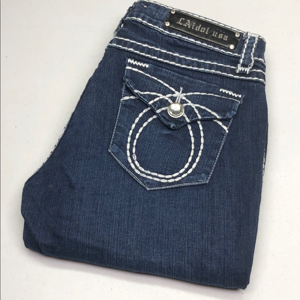 LIKE NEW LA IDOL CAPRI JEANS 11/33x22 ⭐️